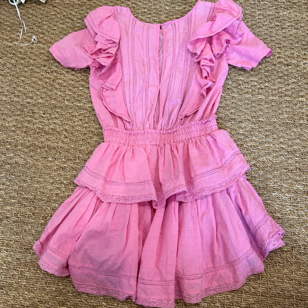LoveShackFancy Pink Ruffle Dress - Picture 2 of 3